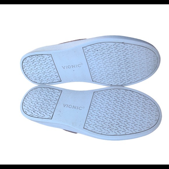 Vionic Zinah Leather Slip-On Sneakers Size 9 Tan - Picture 5 of 7